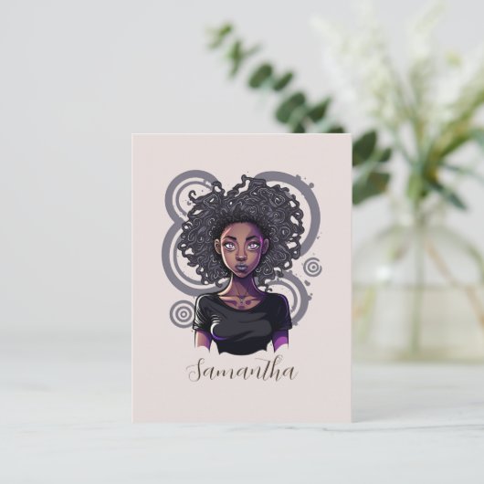 Magical Afro Woman Briefkaart (Staand voorkant)