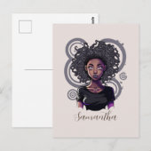 Magical Afro Woman Briefkaart (Voorkant / Achterkant)
