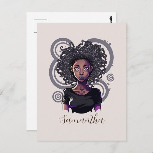Magical Afro Woman Briefkaart (Voorkant / Achterkant)