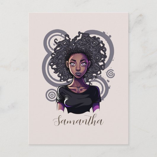 Magical Afro Woman Briefkaart (Voorkant)