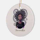 Magical Afro Woman Keramisch Ornament (Links)