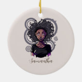 Magical Afro Woman Keramisch Ornament (Achterkant)