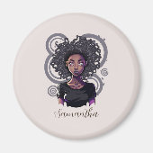 Magical Afro Woman Magneet (Voorkant)