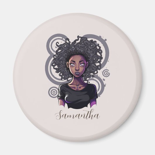 Magical Afro Woman Magneet (Voorkant)