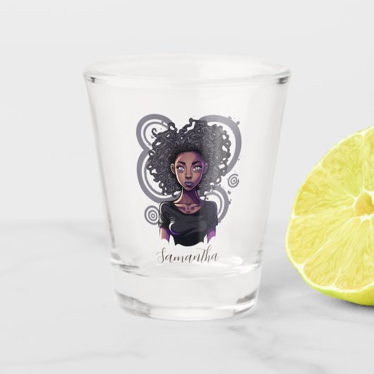Magical Afro Woman Shot Glas (Voorkant)