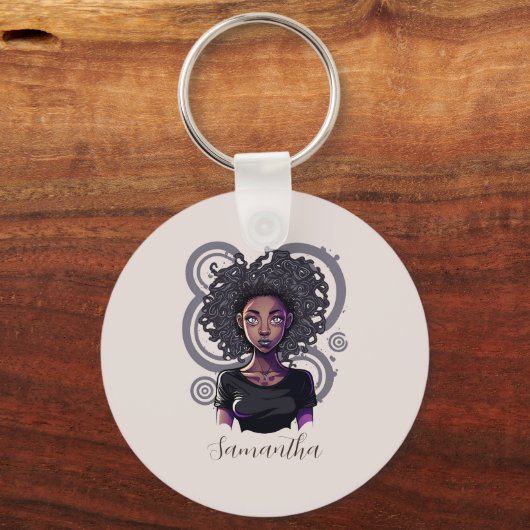 Magical Afro Woman Sleutelhanger (Achterkant)