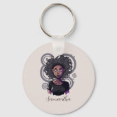 Magical Afro Woman Sleutelhanger (Achterkant)