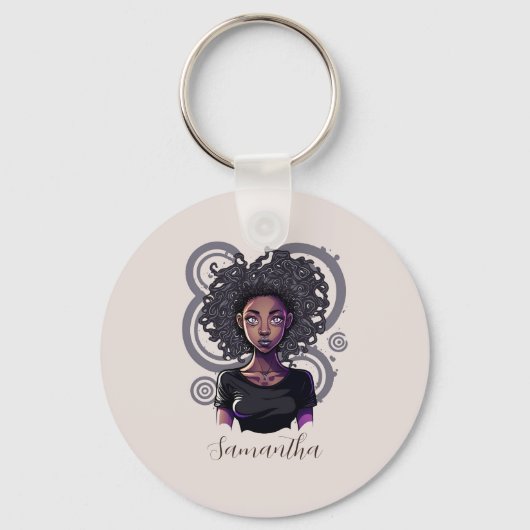 Magical Afro Woman Sleutelhanger (Achterkant)