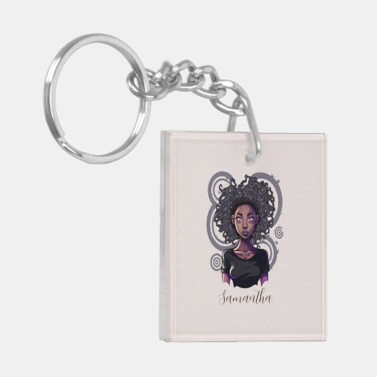 Magical Afro Woman Sleutelhanger (Voorkant Links)