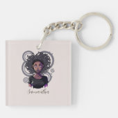 Magical Afro Woman Sleutelhanger (Achterkant)