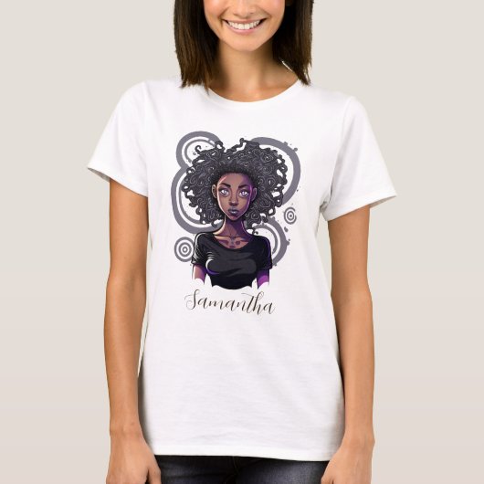 Magical Afro Woman T-shirt (Voorkant)