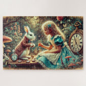 Magical Alice and Rabbit Wonderland Illustration Legpuzzel (Horizontaal)