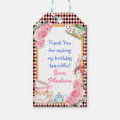 Magical Alice in Wonderland Baby shower Tea Party Cadeaulabel (Achterkant)