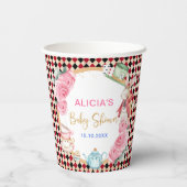 Magical Alice in Wonderland Baby shower Tea Party Papieren Bekers (Achterkant)