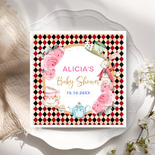 Magical Alice in Wonderland Baby shower Tea Party Servet