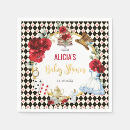 Magical Alice in Wonderland Baby shower Tea Party Servet