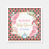 Magical Alice in Wonderland Baby shower Tea Party Servet (Voorkant)