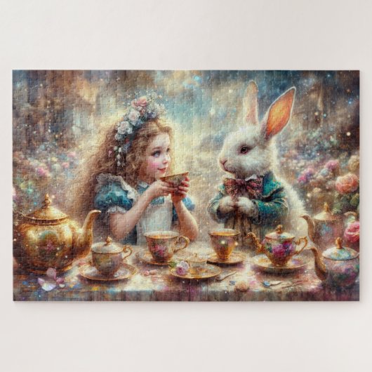 Magical Alice In Wonderland White Rabbit Legpuzzel (Horizontaal)