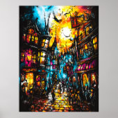 Magical Alley - Fantasie Expressionistische Kunst Poster (Voorkant)