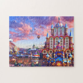 Magical Amusement Park Castle & Hot Air-ballonnen Legpuzzel