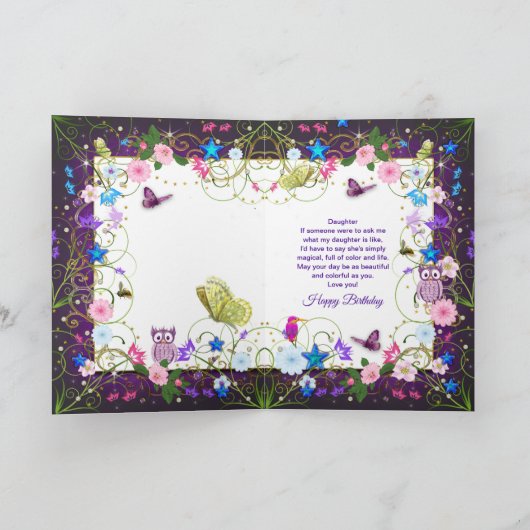 Magical and Enchanting Birthday, Daughter Kaart (Binnen)