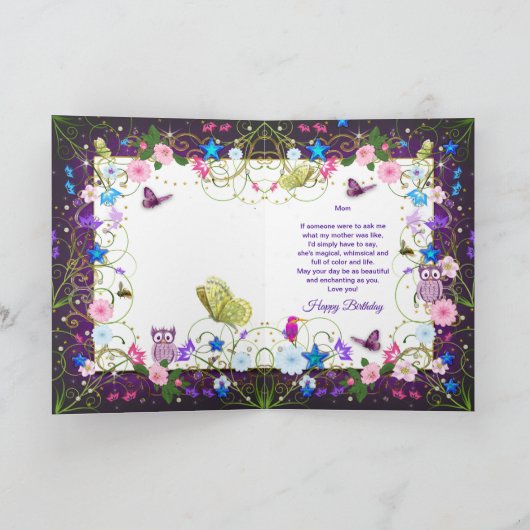 Magical and Enchanting Birthday mother Kaart (Binnen)