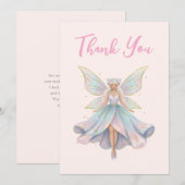 Magical Angel Fairy Pastel Colors Bedankkaart (Voorkant / Achterkant)