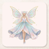  Magical Angel Fairy Pastel Colors Kartonnen Onderzetters (Voorkant)