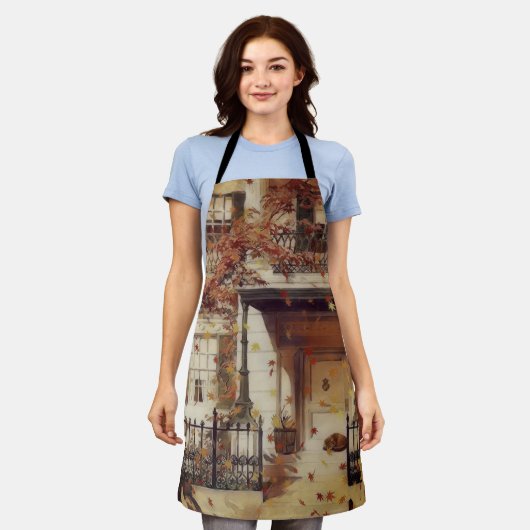 Magical Autumn House Apron Schort (Gedragen)