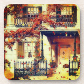 Magical Autumn House Beverage Coaster Bier Onderzetter (Voorkant)