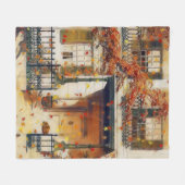 Magical Autumn House Fleece Deken (Voorkant (Horizontaal))