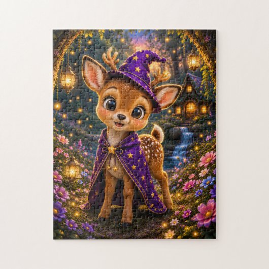 Magical Baby Deer Wizard Jigsaw Puzzle Legpuzzel (Verticaal)
