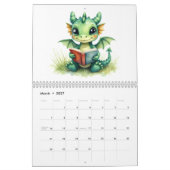 Magical Baby Dragons Reading Whimsical Fantasy Art Kalender (Mar 2027)
