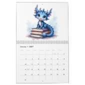Magical Baby Dragons Reading Whimsical Fantasy Art Kalender (Jan 2027)