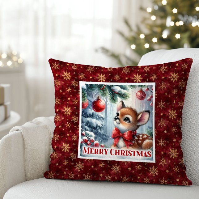 Magical Baby Fawn Cozy Winter Kids Room Decor Xmas Kussen (Magical Baby Fawn Cozy Winter Kids Room Decor Christmas Pillow

)