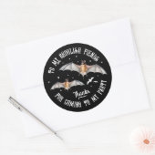 Magical Bats Gothic Halloween Party Ronde Sticker (Envelop)