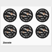 Magical Bats Gothic Halloween Party Ronde Sticker (Vel)