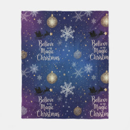 Magical Believe in the Magic of Christmas  Fleece Deken