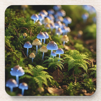Magical Bioluminescent Fungi - Deep Forest Bier Onderzetter