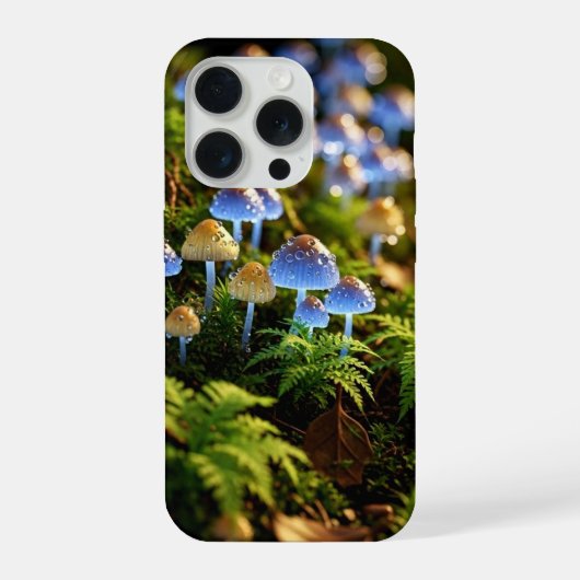 Magical Bioluminescent Fungi - Deep Forest iPhone Hoesje (Achterkant)