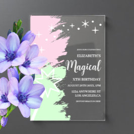 Magical Birthday Acryl Uitnodigingen