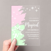 Magical Birthday Acryl Uitnodigingen (Insitu (Draagbaar))
