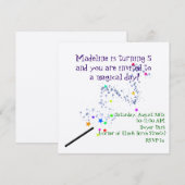 Magical Birthday Invitation 2 Kaart (Voorkant / Achterkant)