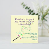 Magical Birthday Invitation 3 Kaart (Staand voorkant)