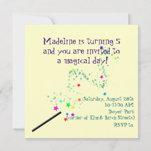 Magical Birthday Invitation 3 Kaart