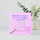 Magical Birthday Invitation 4 Kaart (Staand voorkant)