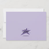 Magical Birthday Invitation - Paarse Bunny Ears Kaart (Achterkant)