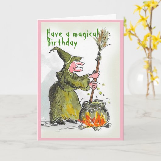 Magical Birthday Kaart (Gele Bloem)