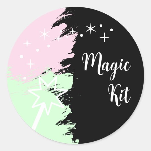 Magical Birthday Magic Kit Ronde Sticker (Voorkant)
