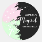 Magical Birthday Ronde Sticker (Voorkant)